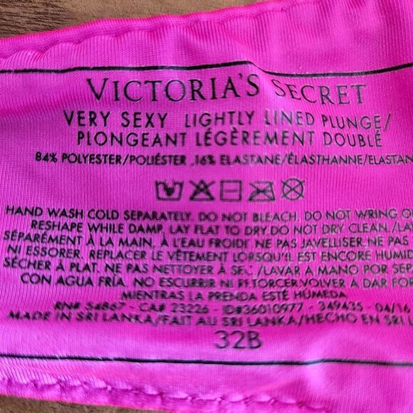 Victoria Secret Very Sexy Push Up 32b bra hot pink - Picture 3 of 5